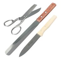 Bookbinding knife and scissors